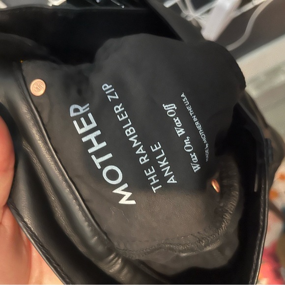 MOTHER Black Faux Leather Trousers - Picture 5 of 5